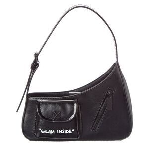 Off-White™ Jitney Leather Hobo Bag, Black